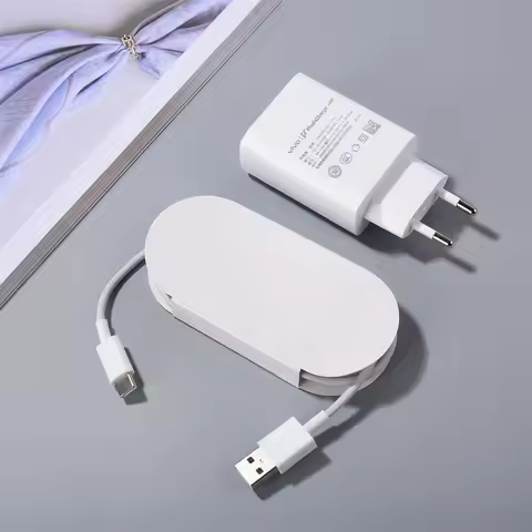 Original VIVO 44W Fast Charger EU US FlashCharge 2.0 Power Adapter Type C Cable For Vivo Y100 Y36 V2