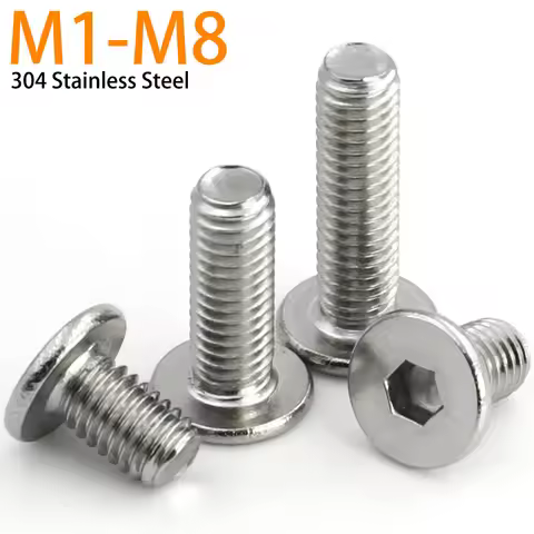 5/10/50pcs M1.6 M2 M2.5 M3 M4 M5 M6 M8 CM 304 A2 Stainless Steel Hex Hexagon Socket Ultra Thin Flat 
