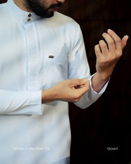 Jubah Pria Gamis Dewasa Terbaru Premium Mewah Bordir Jubah Putih Hitam Gamis Saudi Pria Muslim Turki