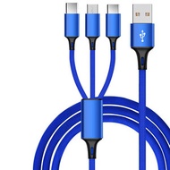 K-MART - 超快速充電 3in1 USB 合金 1.2M 尼龍編織 充電線 Nano Tech Apple Type-C Micro 適用