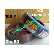 TRANSPARENT CABLE 2X80 100Y ACE MONSTER