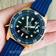 WMNP Seikomod 62mas rosegold enamel dial, water dives waffle strap rosegold buckle WMNP Seiko NH35 4