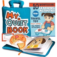 My Quiet Book - Toddler Travel Car Plane Airplane - No Parts to Get Lost - Activity Montessori Board