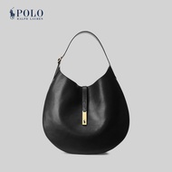 Polo Ralph Lauren กระเป๋าผู้หญิง Polo ID Calfskin Large Shoulder Bag รุ่น WAPOBAG02V20007 สีดำ