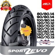 FDR SPORT ZEVO TUBELESS TIRES (80/80/90.14, 90/80/90.14, 120/70.12, 130/70.12, 120/70.13, 100/80/90.