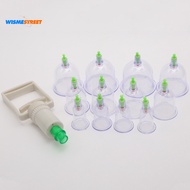WIS_1 Set Cupping Cup Health Care Pain Relief Plastic Vacuum Cups Suction Pump Body Cupping Therapy 