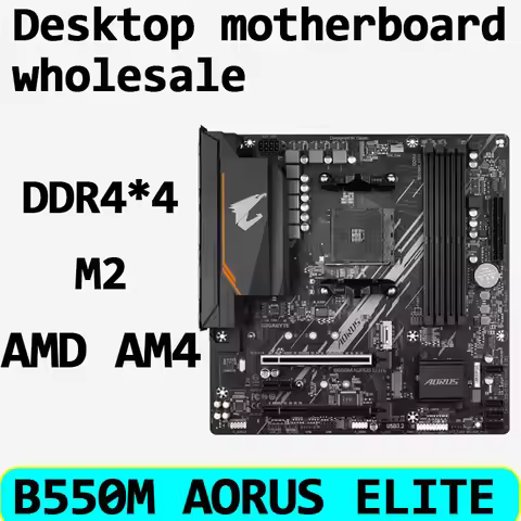 1 PCS B550M AORUS ELITE mATX Motherboard DDR4 PCIe 4.0 M.2 USB3.2 HDMI DP RGB Stable Gaming Desktop 