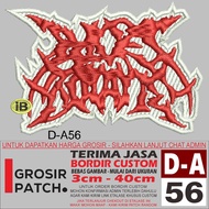D-A56 DEATH METAL STYLE LOGO EMBROIDERY PATCH REVIEW TEXT/TESTIMONI - WHOLESALEPATCH