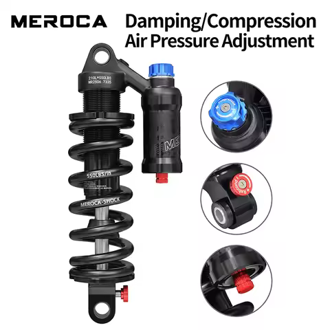 Bicycle Rear Coil Shock 190/210/230mm Damping MTB Suspension for Downhil Trail Bikes Shock Adjustabl
