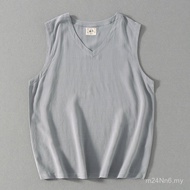 Loose Trendy Collar Junior Style Casual Men's Cotton Linen Summer v Hundred Vest Linen Waistcoat Sle