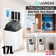 ⭐️SMART BIN⭐️ GENESIS T1Pro /T2Pro Smart Trash Can with Sensor Auto Lid Self Sealing Auto Pack Bin (