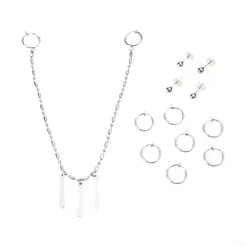 Alloy Earrings Lip Chain Miyamura Izumi Cosplay Costume Jewelry Accessory