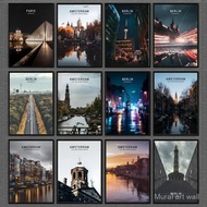 Europe Amsterdam Berlin Pari Beautiful Cities Poster And Prints Wall Art Modern Mural For Living Roo
