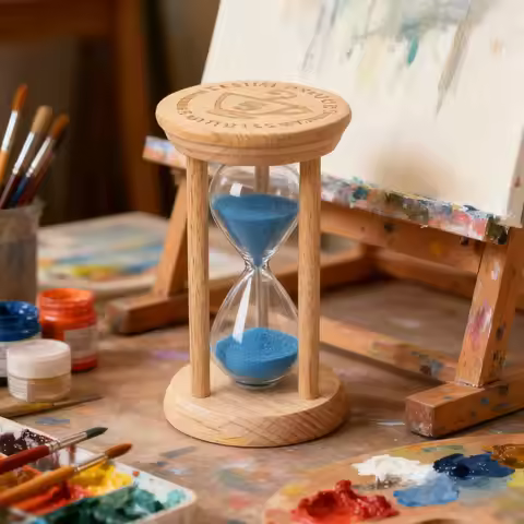 Sand Timer Wooden 5 Minute Hourglass Desktop Decoration 5 Minute Sand Timer for Cooking Baking Medit