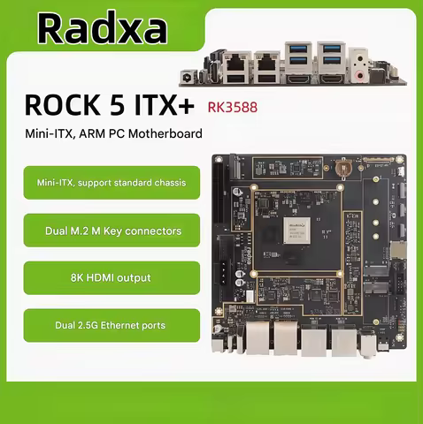 Radxa ROCK 5 ITX+ RK3588 Octa-core CPU Mini-ITX motherboard LPDDR5 8K