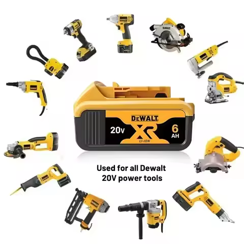 Dewalt 20V 5AH 6AH Rechargeable Lithium Ion Battery Genuine Dewalt DCB200 Power Tool Replacement Bat