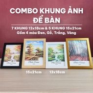 Desktop Photo Frame Combo for Weddings, Birthdays, Baby Showers - 12 FRAME Including 7 FRAME - Size 