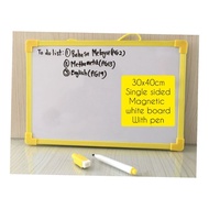 30x40cm Single sided magnetic white board with marker pen