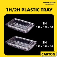 【SUPPLY】2000 PCS Plastic Tray 1H / 2H Plastic Container Kueh Kotak OP1H/OP2H