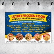 Cetak Spanduk Banner Frozen Food Toko Makanan Custom