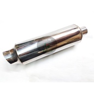 HKS JASMA 5Zigen Muffler exhaust 2" Inlet Stainless Steel Exhaust Muffler Pipe Silver Silencer Car