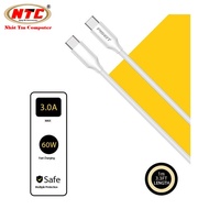 Cáp sạc nhanh Pisen LH-CC-PD01-1000 TypeC to TypeC PD 60W dài 1M (Trắng) - NHẤT TÍN Authorised Store