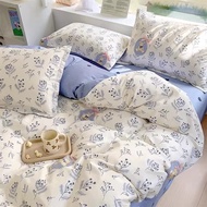 COTTON BEDSHEET WITH COMFORTER SET 5 IN 1