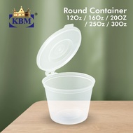 Container (Round with Lid) – Available in 16oz, 20oz, 25oz & 30oz