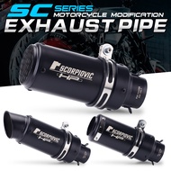 SCInlet 51mm 61mm Motorcycle Exhaust Pipe Muffler SC Exhaust Mufflers