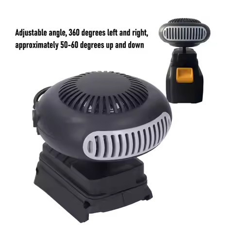 Cordless Space Heater 170W 2 Temperature Gears Adjustable Angle Battery Powered Space Heater for BAT