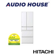 HITACHI R-HW620RS-XW  475L 6 DOOR FRIDGE CRYSTAL WHITE  3 TICKS  1 YEAR WARRANTY BY HITACHI