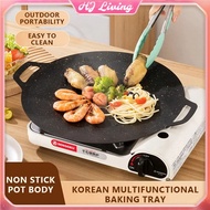 Grill Pan Korea Non-stick Grill Pan Smokeless Grill Pan Frying Pan Outdoor Camping Grill Pan BBQ Gri