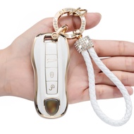 for Porsche Key Fob Cover, Compatible with Porsche 911 Cayenne Panamera Macan Protector Sleeve Acces