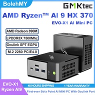 GMKtec AMD Ryzen™ Al9 HX 370-EVO-X1 AI Radeon 890M LPDRR5X 7500Mhz PCIE4.0 Oculink Gaming MINI PC