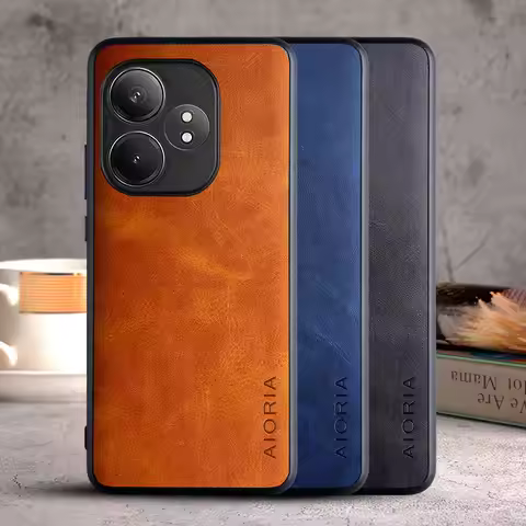 Case for Realme GT Neo 6 5 se 3 3T 2 5G neo6 coque Luxury Vintage leather Skin cover funda for oppo 