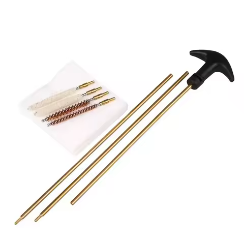 Tactical Rifle Gun Cleaning Kit Barrel Wire Brush Clothes Wool Mops for Hunting .177 .22 22LR Pistol