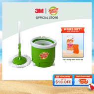 3M™ Scotch-Brite™ Single Spin Mop Bucket Set, Refill Available, 1 pc/pack, For cleaning home floor easily &amp; handsfree
