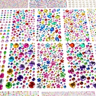 7560pcs Gem Stickers - 20 Sheets Self-Adhesive Rhinestone Acrylic Bling Jewels for Crafts DIY Projec