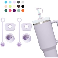 Silicone Spill-Proof Stopper Set Suitable for Stanley Cup 2.0 30 Ounces and 40 Ounces with Straw Lid
