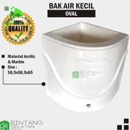 ptr bak air kecil oval / bak sudut kamar mandi - fiber