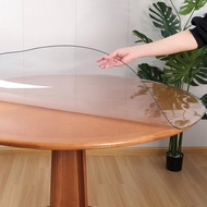 Thick round pvc table cover 4/6/8/10/12 seater Heat Resistant TableTop Protector for Kitchen Dining 