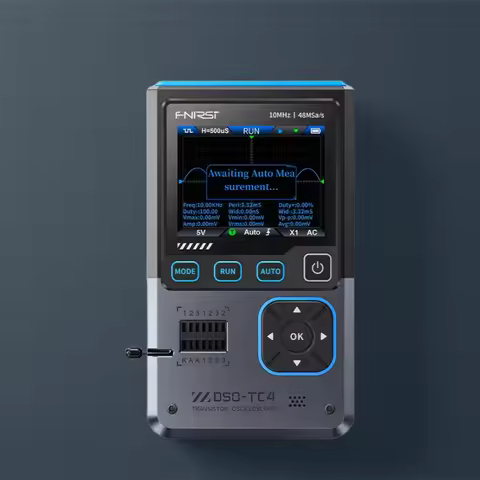 FNIRSI DSO-TC4 Digital Oscilloscope 10MHz 48Ms/s Transistor Zener Diode Tester Electronics Component