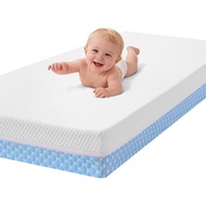 Crib Mattress Dual Sided Memory Foam Baby Toddler Bed Mattress, 52" x 27.6" x 5.5" Soft Breathable M
