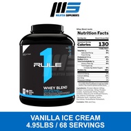 Rule 1 Whey Protein Blend (5lbs) - R1 100% Whey Protein Lean Muscle Recovery