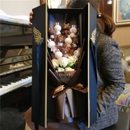 Birthday Gifts for Girls Wife Wife Practical Creative Bear Doll Cartoon Bouquet Finished Gift Box fo