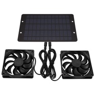 Solar Powered Cooling Fan with Panel, Solar Panel Fan Kit, Outdoor Cooling Solution for House, Green