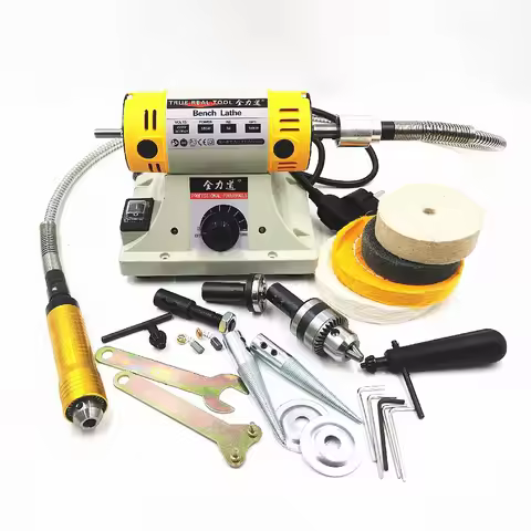 110V/220V 350W Polishing Machine DIY Woodworking Jade Jewelry Bench Lathe Motor Grinding Machine Fle