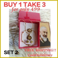 ◸ ✾ ⚾︎ ST. PADRE PIO HEALING SET (necklace, earrings, bracelet)