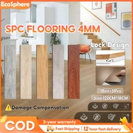 SPC Flooring 4mm Lantai SPC Flooring Waterproof Snap-on Wood Anti-Slip Floor Wear-Resistant Thickene