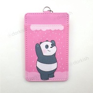 Cute We Bare Bears Panda Bear Ezlink Card Holder with Keyring